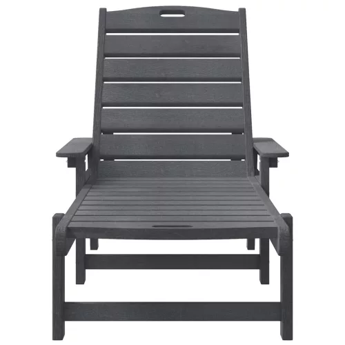  Napozóágy 2 db Világosszürke 162x53x98.5 cm HDPE