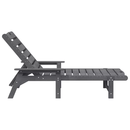  Napozóágy 2 db Világosszürke 162x53x98.5 cm HDPE