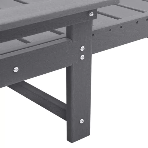  Napozóágy 2 db Világosszürke 162x53x98.5 cm HDPE