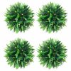  4 db zöld mesterséges boxwood gömbök LED fényekkel 15 cm
