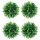 4 db zöld mesterséges boxwood gömbök LED fényekkel 15 cm