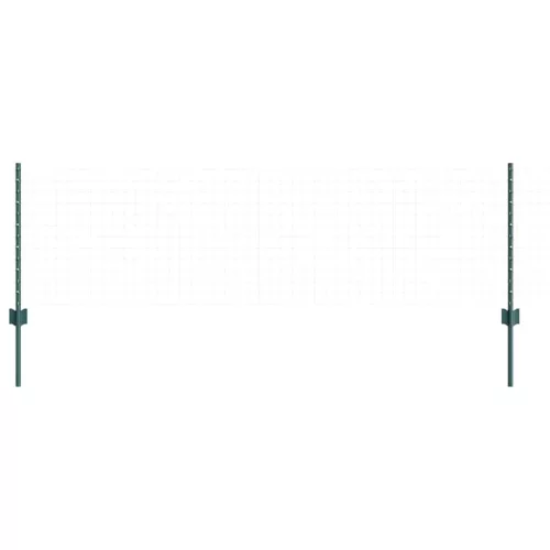  Kerítésoszlop 44 pcs Zöld 100 cm Acél