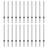  Kerítésoszlop 22 pcs Zöld 120 cm Acél