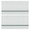  Kerítésoszlop 44 pcs Zöld 120 cm Acél