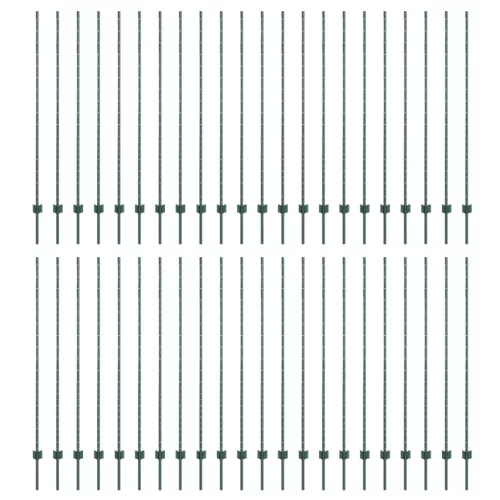  kerítéstartók 44 db U-csatorna zöld 200 cm acél
