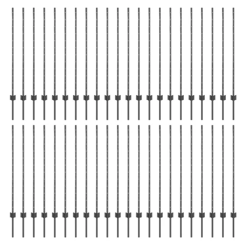  Kerítéstartó oszlopok 88 db U-csatornás Szürke 160 cm Acél