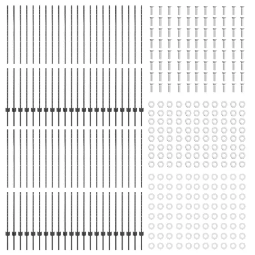 kerítés oszlopok 88 db U-csatorna Szürke 200 cm Acél