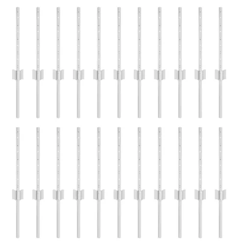  Kerítésoszlopok 22 db U-csatorna Ezüst 80 cm Acél