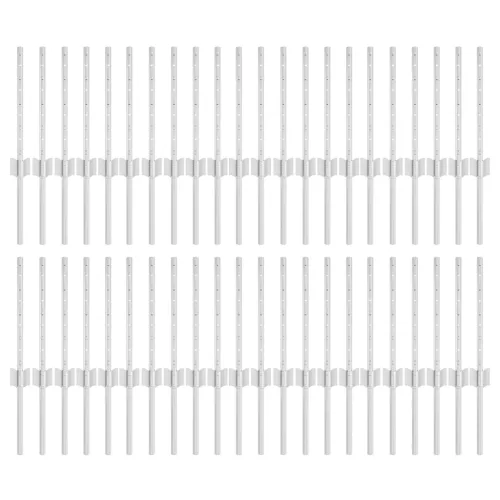  Kerítéselemek 44 db U-csatorna Ezüst 80 cm Acél