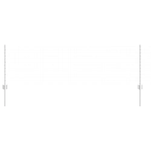  Kerítésoszlopok 22 db U-Channel Ezüst 100 cm Acél