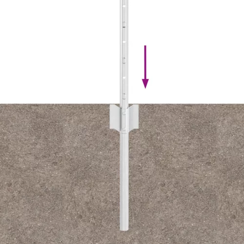  Kerítésoszlopok 22 db U-Channel Ezüst 100 cm Acél