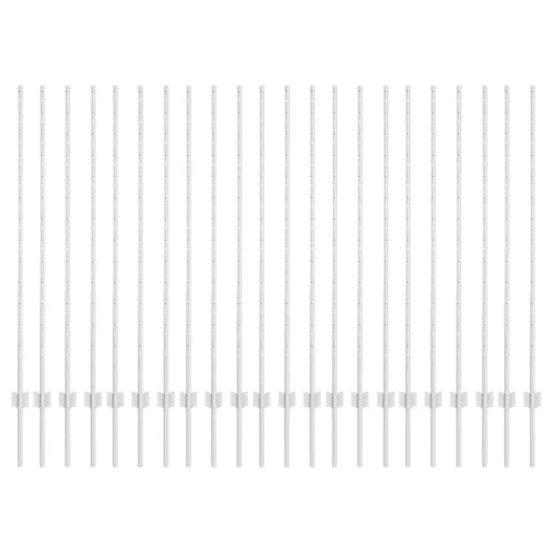  Kerítésoszlopok 44 db U-alakú Ezüst 180 cm Acél