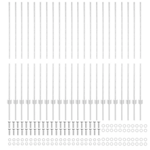  Kerítésoszlopok 44 db U-alakú Ezüst 180 cm Acél