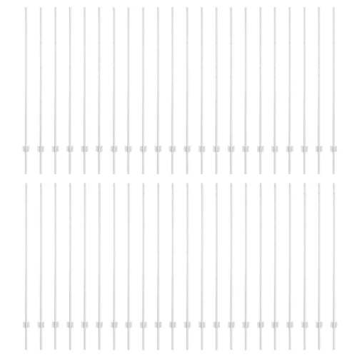  Kerítésoszlopok 88 db U-csatorna Ezüst 200 cm Acél