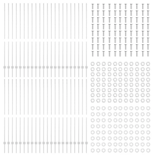  Kerítés Oszlopok 88 db U-Channel Ezüst 200 cm Acél