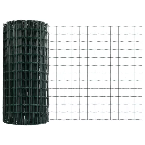  Európai Kerítés 5 U Oszloppal Zöld 0.8x10 m Acél