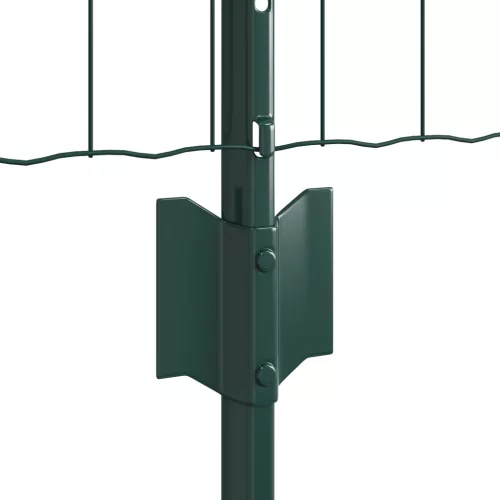  Euro Kerítés 5 U Oszloppal Zöld 0.4x10 m Acél