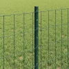  Kerítés oszlopokkal Zöld 0,6 x 10 m Acél és PVC