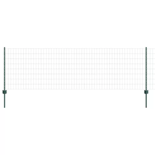 Euro Kerítés 5 U Oszloppal Zöld 0.8x10 m Fém