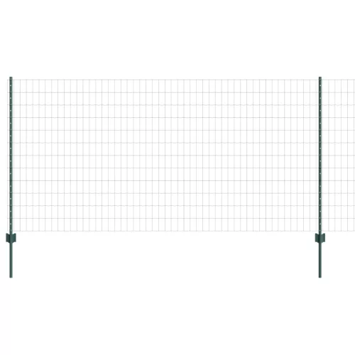  Euro Kerítés 5 U Poszttal Zöld 1,2x10 m Acél