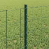  Kerítés oszlopokkal Zöld 0,6 x 10 m Acél és PVC