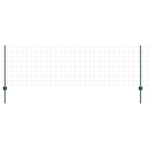  Kertkerítés szett 2 db-os szett Zöld Acél 10 x 0.8 m Tartós