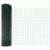  Kerti Kerítés Szett 2 darab Zöld PVC bevonatú acél 10 x 1 m