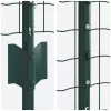 Kerti Kerítés Szett 2 darab Zöld PVC bevonatú acél 10 x 1 m