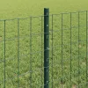  Kerítés oszlopokkal Zöld 0,6 x 25 m Acél és PVC