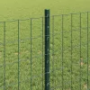  Kerítés oszlopokkal Zöld 0,8 x 25 m Acél és PVC