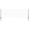  Kerítés oszlopokkal Zöld 0,8 x 25 m Acél és PVC