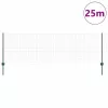  Kerítés oszlopokkal Zöld 0,8 x 25 m Acél és PVC