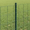  Kerítés oszlopokkal Zöld 0,6 x 25 m Acél és PVC