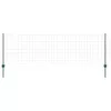  Kerítés oszlopokkal Zöld 0,8 x 25 m Acél és PVC