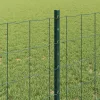  Kerítés oszlopokkal Zöld 0,8 x 25 m Acél és PVC