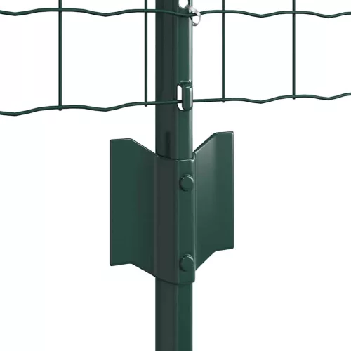  Kerítés oszlopokkal Zöld 0,8 x 25 m Acél