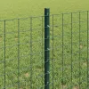  Kerítés oszlopokkal Zöld 0,6 x 50 m Acél és PVC