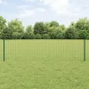  Kerítés oszlopokkal Zöld 0,6 x 50 m Acél és PVC