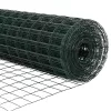  Kerítés oszlopokkal Zöld 0,6 x 50 m Acél és PVC