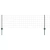  Kerítés oszlopokkal Zöld 0,6 x 50 m Acél és PVC