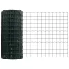  Kerítés oszlopokkal Zöld 0,6 x 50 m Acél és PVC