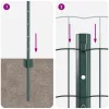  Euro Kerítés 5 U Oszloppal Zöld 0,4x10 m Acél