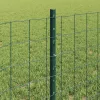  Kerítés oszlopokkal Zöld 0,6 x 10 m Acél és PVC