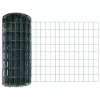  Kerítés oszlopokkal Zöld 0,6 x 25 m Acél és PVC