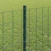 Kerítés oszlopokkal Zöld 0,8 x 25 m Acél