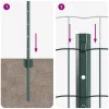  Kerítés oszlopokkal Zöld 0,6 x 50 m Acél és PVC