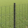  Kerítés oszlopokkal Szürke 0,8 x 25 m Acél és PVC