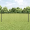  Kerítés oszlopokkal Szürke 0,8 x 25 m Acél és PVC