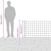 Kerítés oszlopokkal Szürke 0,8 x 25 m Acél