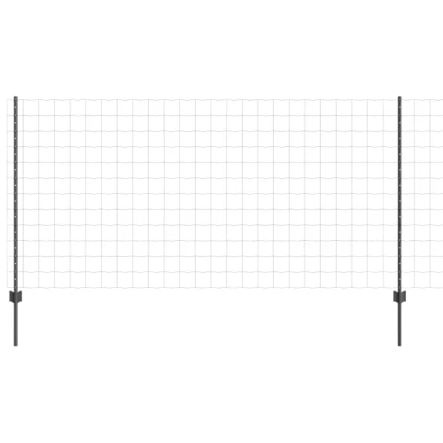  Kerítés oszlopokkal Szürke 1,2 x 25 m Acél